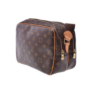 Louis Vuitton Brown Reporter Leather Shoulder Monogram Bag